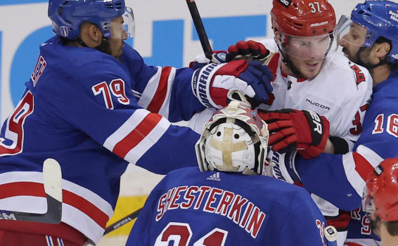 NHL Playoff Drama: Svechnikov Sparks Brawl in Hurricanes vs. Rangers Game